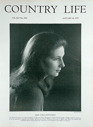 Miss Kiki Kentgens Country Life Magazine Portrait January 24, 1974 Vol. CLV No. 3995