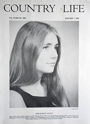 Miss Kirsty Scott Country Life Magazine Portrait January 7, 1982 Vol. CLXXI No. 4403