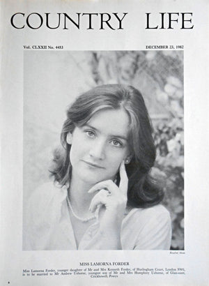 Miss Lamorna Forder Country Life Magazine Portrait December 23, 1982 Vol. CLXXII No. 4453