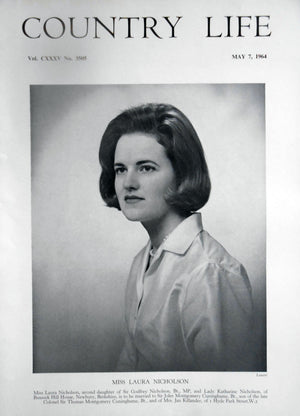 Miss Laura Nicholson Country Life Magazine Portrait May 7, 1964 Vol. CXXXV No. 3505 - Copy