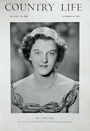 Miss Lavinia Sykes Country Life Magazine Portrait October 20, 1950 Vol. CVIII No. 2805