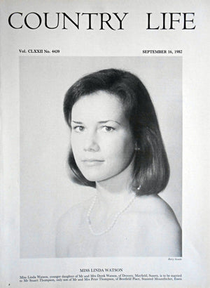 Miss Linda Watson Country Life Magazine Portrait September 16, 1982 Vol. CLXXII No. 4439