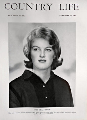 Miss Lisa Melvin Country Life Magazine Portrait November 28, 1963 Vol. CXXXIV No. 3482 - Copy