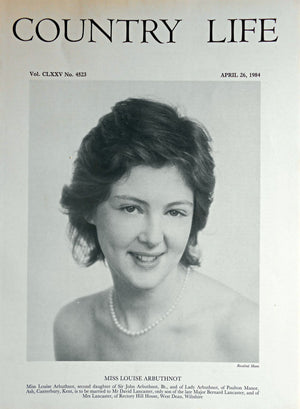 Miss Louise Arbuthnot Country Life Magazine Portrait April 26, 1984 Vol. CLXXV No. 4523