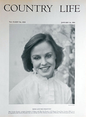 Miss Louise Foottit Country Life Magazine Portrait January 26, 1984 Vol. CLXXV No. 4510 - Copy
