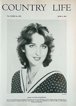 Miss Louise Pickering Country Life Magazine Portrait June 4, 1981 Vol. CLXIX No. 4372 - Copy