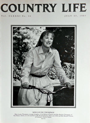 Miss Louise Thompson Country Life Magazine Portrait July 23, 1987 Vol. CLXXXI No. 30