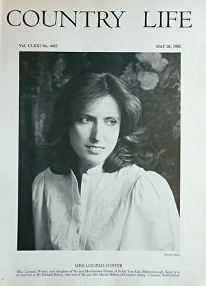 Miss Lucinda Winter Country Life Magazine Portrait May 20, 1982 Vol. CLXXI No. 4422 - Copy