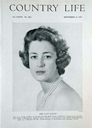 Miss Lucy Gough Country Life Magazine Portrait September 24, 1959 Vol. CXXVI No. 3264 - Copy