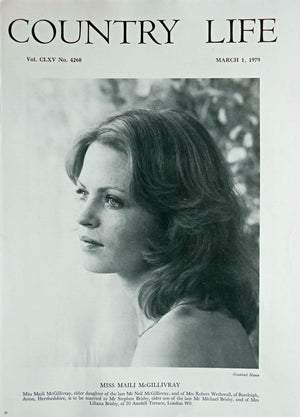 Miss Maili McGillivray Country Life Magazine Portrait March 1, 1979 Vol. CLXV No. 4260 - Copy