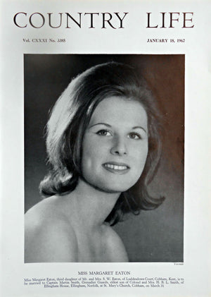 Miss Margaret Eaton Country Life Magazine Portrait January 18, 1962 Vol. CXXXI No. 3385