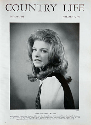 Miss Margaret Evans Country Life Magazine Portrait February 17, 1972 Vol. CLI No. 3897 - Copy