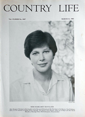 Miss Margaret Haviland Country Life Magazine Portrait March 31, 1983 Vol. CLXXIII No. 4467