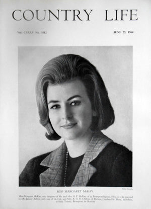 Miss Margaret McKay Country Life Magazine Portrait June 15, 1964 Vol. CXXXV No. 3512