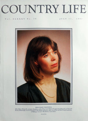 Miss Mary Maxwell Country Life Magazine Portrait July 11, 1991 Vol. CLXXXV No. 28