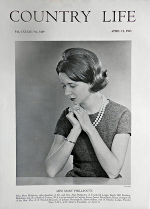 Miss Mary Phillpotts Country Life Magazine Portrait April 11, 1963 Vol. CXXXIII No. 3449