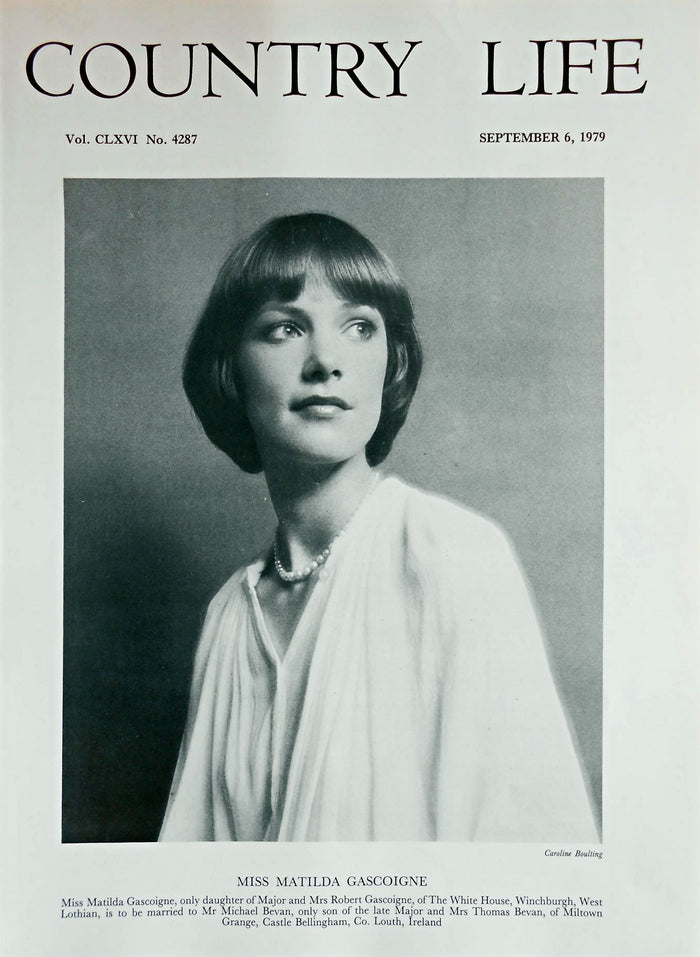 Miss Matilda Gascoigne Country Life Magazine Portrait September 6, 1979 Vol. CLXVI No. 4287