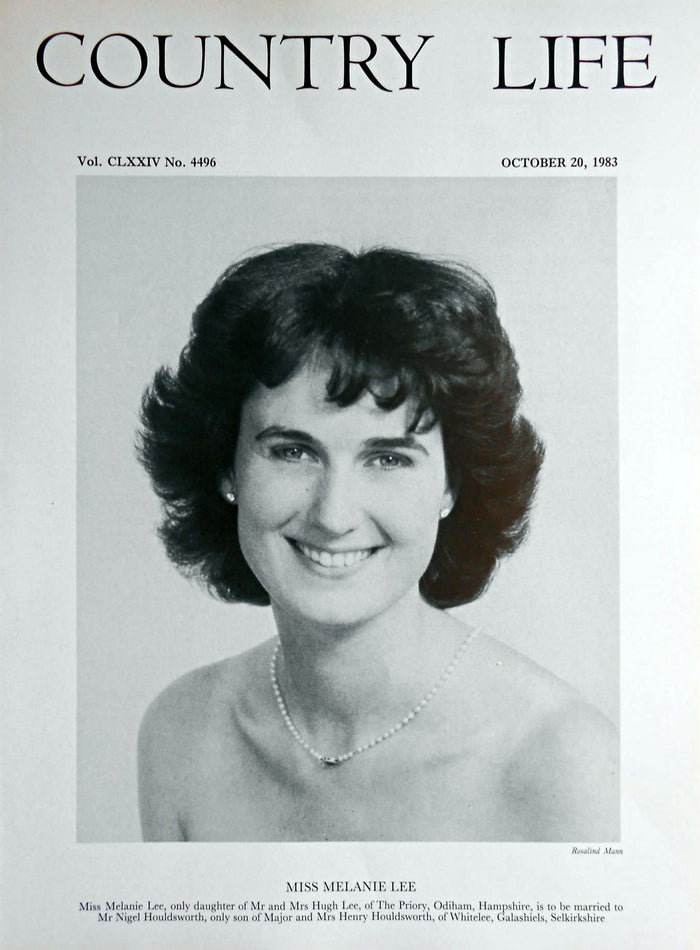Miss Melanie Lee Country Life Magazine Portrait October 20, 1983 Vol. CLXXIV No. 4496