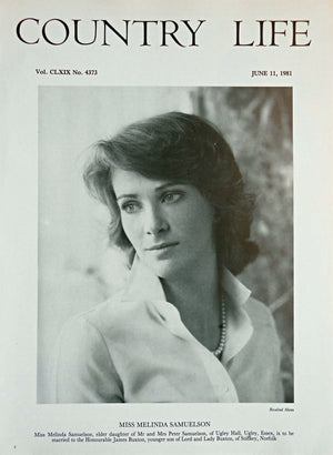 Miss Melinda Samuelson Country Life Magazine Portrait June 11, 1981 Vol. CLXIX No. 4373