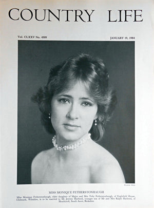 Miss Monique Fetherstonhaugh Country Life Magazine Portrait January 19, 1984 Vol. CLXXV No. 4509