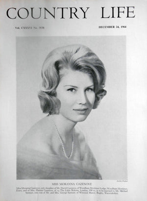 Miss Moranna Cazenove Country Life Magazine Portrait December 24, 1964 Vol. CXXXVI No. 3538