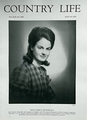 Miss Pamela Fitzgerald Country Life Magazine Portrait July 19, 1973 Vol. CLIV No. 3969