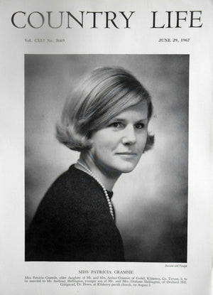 Miss Patricia Cramsie Country Life Magazine Portrait June 29, 1967 Vol. CXLI No. 3669