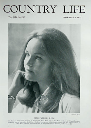Miss Patricia Reid Country Life Magazine Portrait November 8, 1973 Vol. CLIV No. 3985
