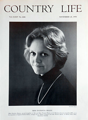 Miss Patricia Shann Country Life Magazine Portrait November 23, 1978 Vol. CLXIV No. 4246 - Copy