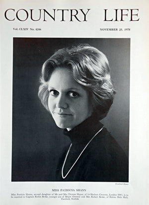 Miss Patricia Shann Country Life Magazine Portrait November 23, 1978 Vol. CLXIV No. 4246