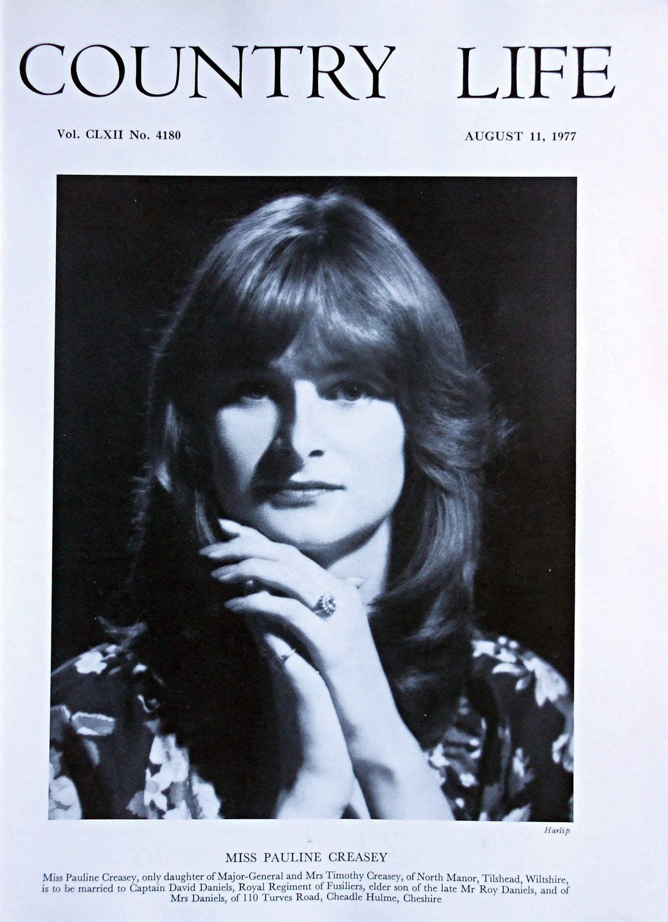 Miss Pauline Creasey Country Life Magazine Portrait August 11, 1977 Vol. CLXII No. 4180
