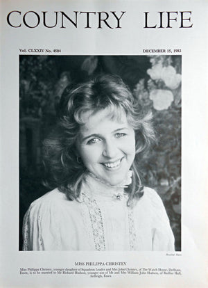 Miss Philippa Christey Country Life Magazine Portrait December 15, 1983 Vol. CLXXIV No. 4504