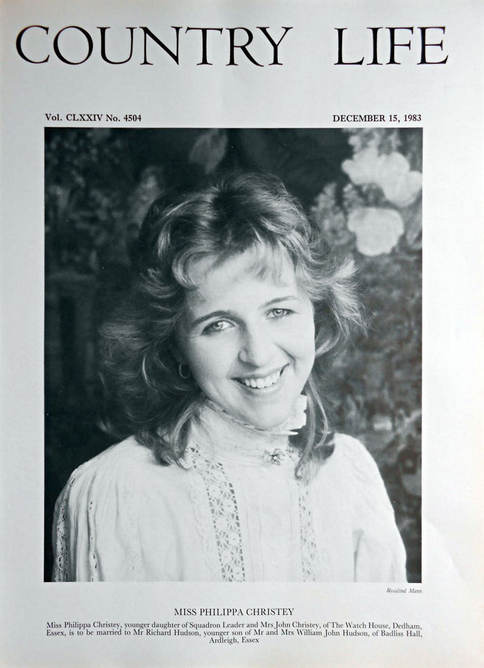 Miss Philippa Christey Country Life Magazine Portrait December 15, 1983 Vol. CLXXIV No. 4504