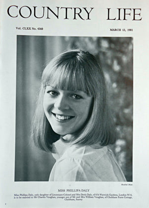 Miss Phillipa Daly Country Life Magazine Portrait March 12, 1981 Vol. CLXIX No. 4360 - Copy
