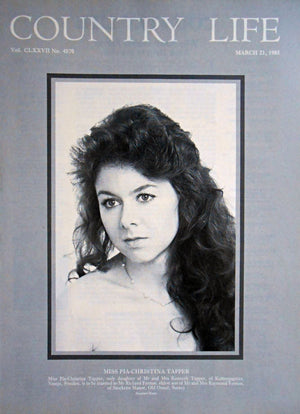 Miss Pin-Christina Tapper Country Life Magazine Portrait March 21, 1985 Vol. CLXXVII No. 4570 - Copy