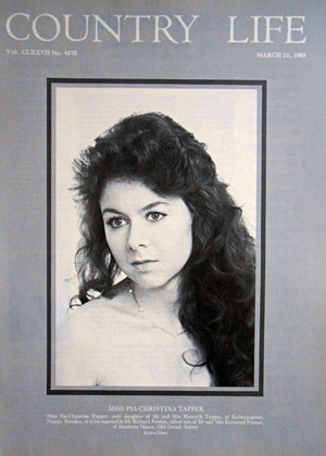 Miss Pin-Christina Tapper Country Life Magazine Portrait March 21, 1985 Vol. CLXXVII No. 4570