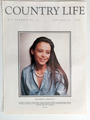 Miss Rebecca Medlicott Country Life Magazine Portrait January 23, 1992 Vol. CLXXXVI No. 4