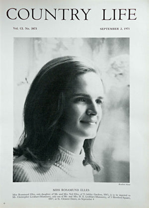 Miss Rosamund Elles Country Life Magazine Portrait September 2, 1971 Vol. CL No. 3873 - Copy
