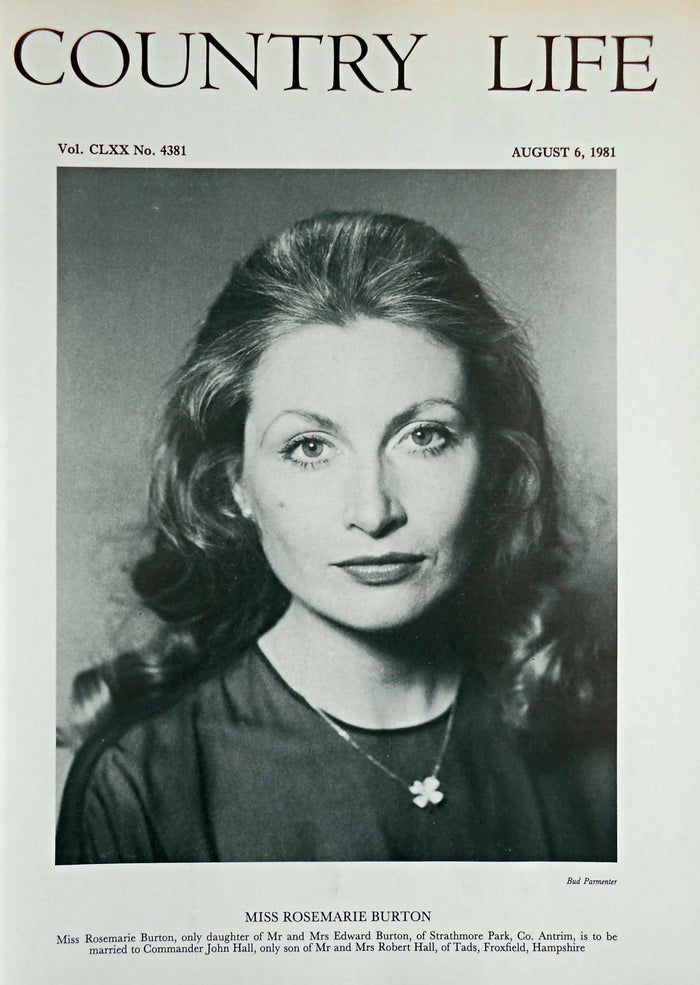 Miss Rosemarie Burton Country Life Magazine Portrait August 6, 1981 Vol. CLXX No. 4381