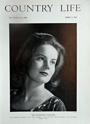 Miss Rosemary Dennehy Country Life Magazine Portrait April 5, 1962 Vol. CXXXI No. 3396