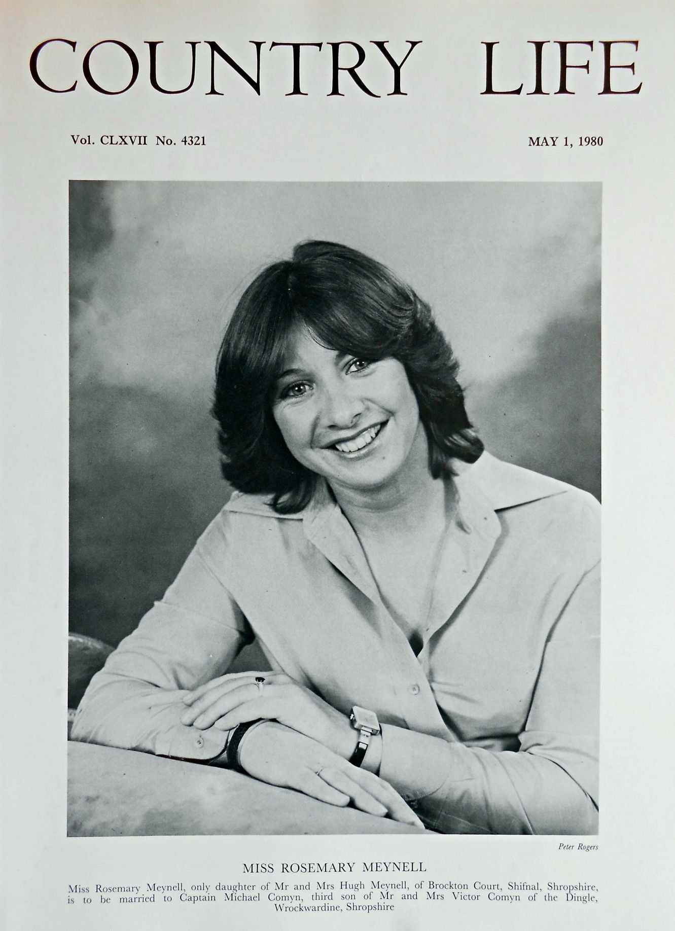 Miss Rosemary Meynell Flood Country Life Magazine Portrait May 1, 1980 Vol. CLXVII No. 4321