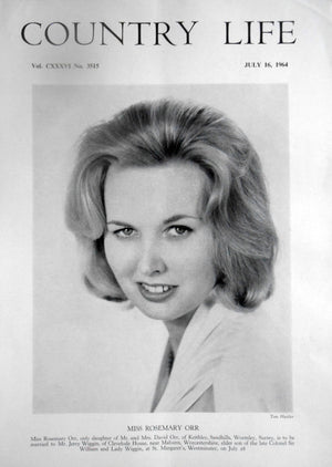 Miss Rosemary Orr Country Life Magazine Portrait July 16, 1964 Vol. CXXXVI No. 3515
