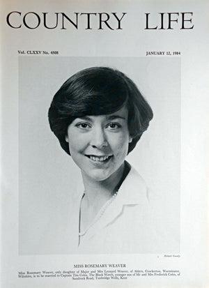 Miss Rosemary Weaver Country Life Magazine Portrait January 12, 1984 Vol. CLXXV No. 4508