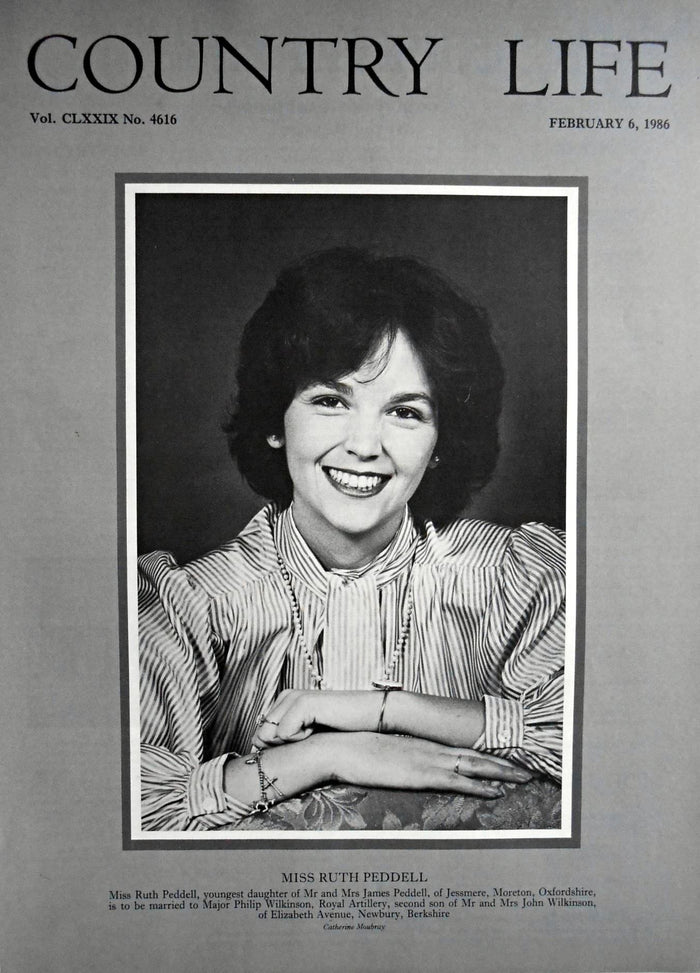 Miss Ruth Peddell Country Life Magazine Portrait February 6, 1986 Vol. CLXXIX No. 4616