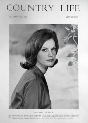 Miss Sally Holden Country Life Magazine Portrait July 23, 1964 Vol. CXXXVI No. 3516