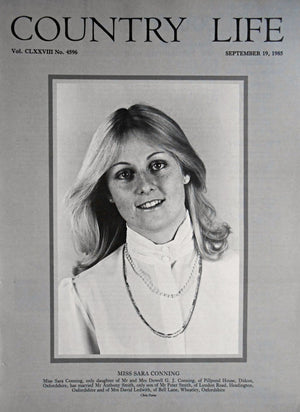 Miss Sara Conning Country Life Magazine Portrait September 19, 1985 Vol. CLXXVIII No. 4596