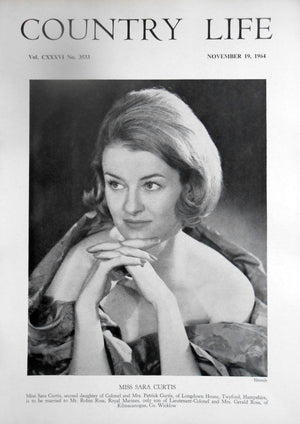 Miss Sara Curtis Country Life Magazine Portrait November 19, 1964 Vol. CXXXVI No. 3533 - Copy