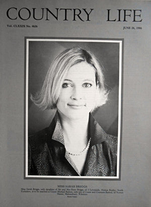 Miss Sarah Briggs Country Life Magazine Portrait June 26, 1986 Vol. CLXXIX No. 4636