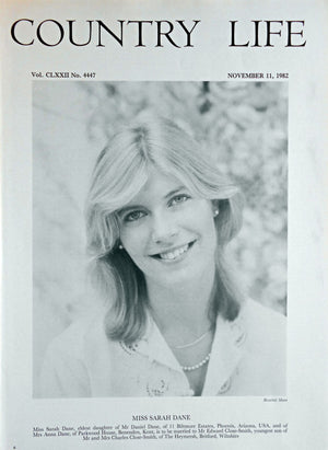 Miss Sarah Dane Country Life Magazine Portrait November 11, 1982 Vol. CLXXII No. 4447 - Copy