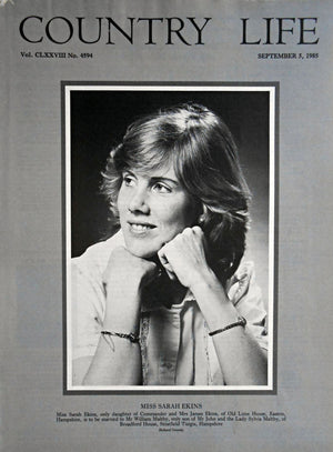 Miss Sarah Ekins Country Life Magazine Portrait September 5, 1985 Vol. CLXXVIII No. 4594